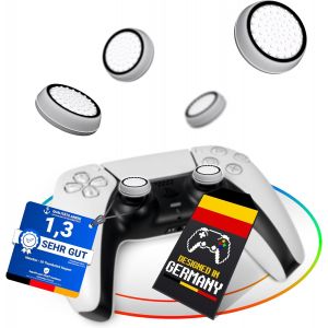 Kal-Ps4 Xbox Ps5 Thumb-Stick Ensemble Accessoires Capuchons Pour Poignées De Manette Pour Xbox One Series X S Switch Pro Controller Ps5 Ps4 Attaches Protection Manette De Jeu (4 Pièces Blanc) - Neuf