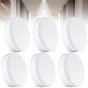 Yemaesre-Gx53 Lumière Led Blanche C 3000k 6 Pcs, Ampoule Led Gx53 Blanc Chaud 7w 700lm, Spot Encastré Led Gx53 Remplace Les Lampes Halogènes, Ampoules De Lampe De Cabinet - Neuf