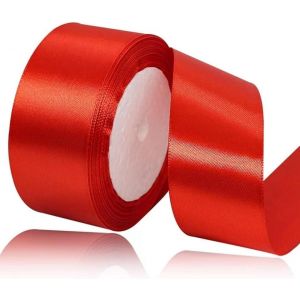 Ruban De Satin Rouge De 40 Mm Pour D&eacute;corations De F&ecirc;te De No&euml;l, 23 M De Long, Pour Emballage Cadeau, Artisanat, F&ecirc;te De Mariage, No&euml;l, Noeuds Pour Cheveux, Bouquets Floraux, Anniversaires, F&ecirc;tes - Neuf