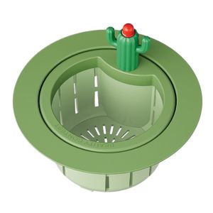 Passoire D'&eacute;vier De Cuisine Cactus Avec Panier De Vidange Automatique, Lot De 2 - Neuf