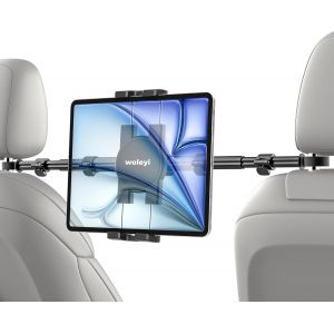 Support Tablette Voiture Appuie Tete, Porte Tablette Voiture Siege Arriere Enfant [Bras Aluminium] Support Tablet Voiture Central pour Switch, iPad Pro Air Mini, Galaxy, T&eacute;l&eacute;phone, 4-12.9 - Neuf