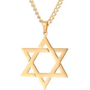 Kal-&Eacute;toile De David Pendentif Collier Juif Magen Amulette Colliers En Acier Inoxydable Bijoux Vintage - Neuf