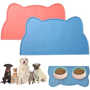 Subzonal-Tapis Pour Chats,Lot De 2 Sets De Table Anti-&Eacute;claboussures En Silicone Pour Chat Et Chien - Neuf
