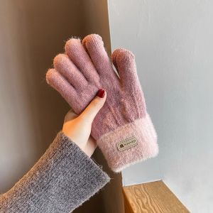 Gants De Laine Hiver Mode Touchscreen Chaleur Tricot Int&eacute;rieur Doubl&eacute; Pour V&eacute;lo &Eacute;lectrique &Eacute;tudiant Bleu Taille Unique &Eacute;lastique,Rose - Neuf