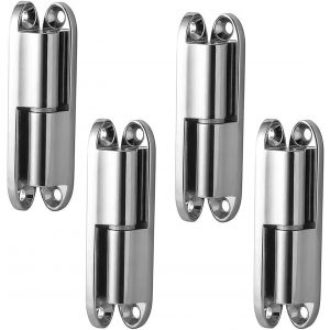 4 Pi&egrave;ces Charni&egrave;res Porte, Charni&egrave;re pour Placards, Paumelle Porte, Anticorrosion Sans Entretien, Ensembles de charni&egrave;res de porte pour portes en bois, fen&ecirc;tres, armoires, portes de jardin - Neuf