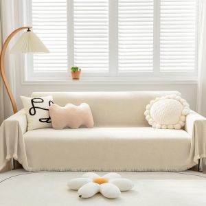 Ulteronixshop-Multifonctionnel Plaid Couverture De Canap&eacute; Grande Taille D&eacute;coratifs Jet&eacute; De Lit Ou Jet&eacute; De Canap&eacute; Doux Et Confortable Couvre Canap&eacute; De Canap&eacute; Chambre Salon 180 * 130cm Mi Blanc - Neuf