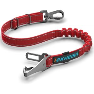 Ceinture Chien Voiture, Ceinture S&eacute;curit&eacute; Chien Avec Syst&egrave;me D'absorption D'&eacute;nergie, Harnais Voiture Chien Adapt&eacute;e &Agrave; La Prise De Si&egrave;ge De Voiture, Latch Et Isofix - Neuf