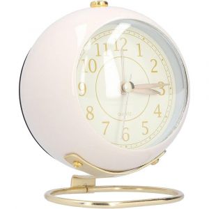 R&eacute;veil silencieux &agrave; piles avec veilleuse pour chambre et bureau, design en m&eacute;tal, facile &agrave; lire - Neuf