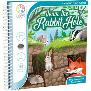Eryi-Smart Games - Down The Rabbit Hole, Magnetic Puzzle Game With 48 Challenges, 5+ Years - Neuf