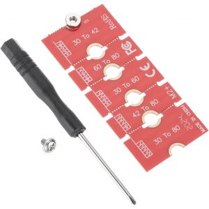 KALANKA-M2+ M.2 NGFF/NVME Length Extend Adapter 2230, 2242, 2260, 2280 Multipurpose SSD Extension Bracket Card Plate PCB Board for PC Computer Case (Rouge) - Neuf