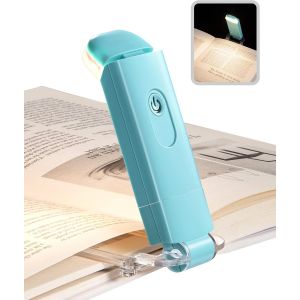 Subzonal-Lampe De Lecture, Lampe Clip Pour Lire Dans Le Lit, 2 R&eacute;glages De Luminosit&eacute;, 2 Couleurs Chaudes, Usb Rechargeable, Protection Des Yeux, Cadeau Pour Les Liseusurs Enfants, Bleu - Neuf