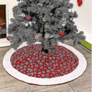 Jupe de sapin de No&euml;l rouge de 120 cm - Neuf