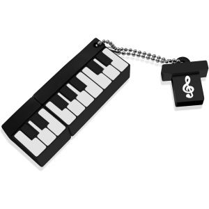 Cl&eacute; USB 64 GO, Pen Drive USB 2.0 Portable M&eacute;moire Stick Clef USB Key 64go Mignon Piano Flash Drive pour PC, Tablette, T&eacute;l&eacute;vision, Voiture, etc (Noir Piano) - Neuf