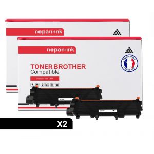 2 Toner pour Brother TN 2320 Black 2600 Pages avec Brother L-L2300D L2305W L2320D L2340DW L2360DN L2360DW L2365DW L2380DW, DCP-L2500D L2520DW L2540DN L2540DW L2560DW,MFC-L2700DW L2707DW - Neuf