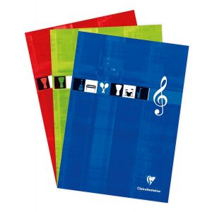 6157c A Glued Music Pad-A4 21 X 29.7 Cm-100 Pages Of 12 Sheets-90 G White Paper-Laminated Card Cover-Random Colour - Neuf