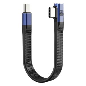 JGD-C&acirc;ble USB C Court 13.9cm, 240W Type C M&acirc;le Vers M&acirc;le 40Gbps Charge Rapide Transfert de Donn&eacute;es C&acirc;ble Souple FPC Mini-USB pour T&eacute;l&eacute;phone Portable Smartphone Tablette Appareil - Neuf