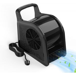 Ventilateur Soufflant ¿ Sèche-Tapis Pour Le Refroidissement Et La Ventilation, Ventilateur D'Intérieur Avec 3 Vitesses, 1 Sortie Ca Pour Salle De Sport, Sol, Garage, Magasin, Noir[VEN750998] - Neuf