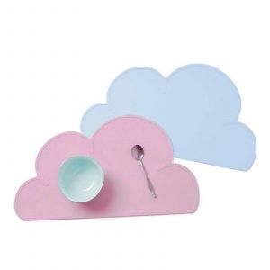 2 Pcs Sets De Table Pour Enfants,Silicone De Qualit&eacute; Alimentaire En Forme De Nuage Antid&eacute;rapant Table Pliable Plateau Alimentaire R&eacute;sistant &Agrave; La Chaleur - Neuf