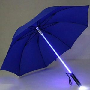 Parapluie Led Sabre Laser Parapluie Lumineux 7 Parapluies De Golf Changeants De Couleur Coupe-Vent Bleu - Neuf