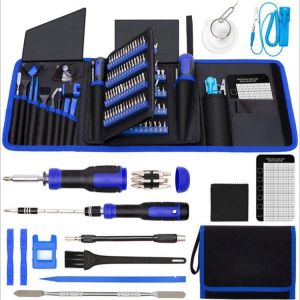 Ensemble de 190 pièces ensemble de tournevis téléphone portable ordinateur console de jeu lunettes outils réparation électronique vis lot combinaison [bleu] - Neuf