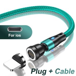 Câble Magnétique De Type C 7 Broches 5a,Pour Xiaomi Poco Redmi,Fil De Charge Rapide Pour Iphone Ipad Samsung,Cordon De Données Micro Usb-1m-Green For Iphone - Neuf