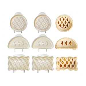 Lot De 3 Mini Moules &Agrave; Tartes Et Presse-P&acirc;te Pour Biscuits Et Tartes - Neuf