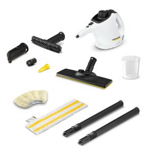 Karcher Balai nettoyeur vapeur SC 1 EasyFix 1200 W Polyvalent avec buse de Sol EasyFix + serpillière microfibres - robinetterie, lavabo, sols, textiles - Neuf