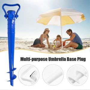 Nouveaux produits Parasol de plage Porte-parasol de plage antirouille Stand Ground Spike pour la pêche sauvage sur la plage - Neuf