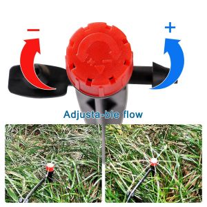 40 Pièces Goutteur Irrigation Réglable,360 Degrés 8-Trou Micro Asperseur Goutte à Goutte pour Tube 4/7mm,Goutteur d'irrigation Insertion,Rouge (avec Connecteur) - Neuf