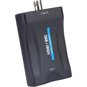 Convertisseur de Signal Vidéo Composite BNC Adaptateur Classique vers BNC 480i 576i Prise en Charge du Convertisseur Stéréo NTSC PAL ABS Noir 1 Convertisseur 1 Câble USB - Neuf