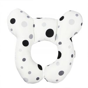 Coussin De Voyage Pour Bébé, Coussin De Soutien Pour La Tête Et Le Cou Pour Siège Enfant, Poussette Nouveau-Né Et Voiture (Blanc) - Neuf