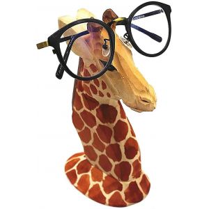 Sculpture créative en bois lunettes cadre fait à la main nez girafe cadre bureau bureau décoration maison cadeau - Neuf