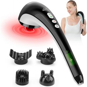 Masseur De Dos Portable Sans Fil &iquest; Massage De Percussion Rechargeable Avec Chaleur, Massage Profond Des Tissus Pour Le Cou, Le Dos, La Baguette De Massage Portable Pour Le Corps Entier - Neuf
