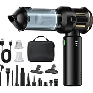 NouvelHorizonstore-Aspirateur &agrave; Main 4 en 1, 25000PA Aspirateur Voiture Puissant sans Fil, Moteur sans balais &agrave; 3 vitesses, 220 000 tr/min, Vidage 1 Touche, sac EVA, pour la Voiture/la Maison/les Poi - Neuf