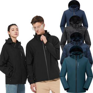 Veste Coupe-Vent Homme Femmes, Coupe-Vent Veste Softshell, Imperm&eacute;able Veste &Agrave; Capuche Manteau Manches Longues - Veste Randonn&eacute;e Camping Chasse P&ecirc;che Veste De Sport,S, Black - Neuf
