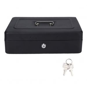 HJLIAN Coffre-fort portable en metal avec serrure, boite de rangement pour pieces de monnaie, etui de securite pour argent, pour la maison - Neuf