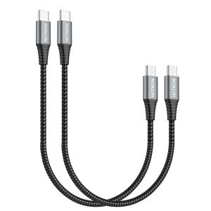 AYU-Courte Câble USB C à Micro USB OTG 30cm lot de 2, 0,3 m Câble de charge USB-C vers Micro USB Support Charge & Data Sync - Neuf