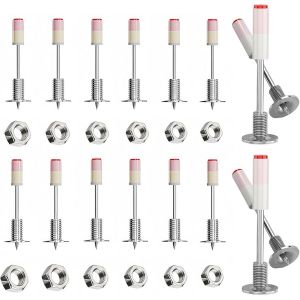 ChenQuanSarl-100 Pi&egrave;ces 42 Mm Clous Filet&eacute;s Beton, Kit Complet Avec &Eacute;crous M8, Loutil Parfait Pour Mini Pistolet &Agrave; Clous Manuel, Pour Fixation Murale Et R&eacute;paration - Neuf