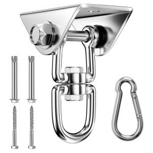 Capacit&eacute; De 450 Kg 360rotate,Crochets De Balan&ccedil;oire Suspendus Avec Fixation &Agrave; Vis Pour Chaise Suspendue / Balan&ccedil;oire / Serviette De Yoga / Sac De Frappe / Hamac - Neuf