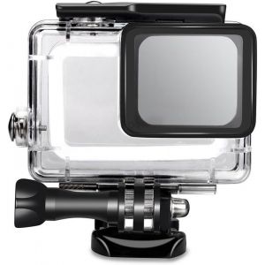 SJZG-Compatible Avec Go Pro Hero 7 Noir Bo&icirc;tier &Eacute;tanche - 45M Sous Marine Plong&eacute;e Shell Avec Support Pour Gopro Hero 6/5 & 7 Noir Sport Action Cam&eacute;ra - Neuf