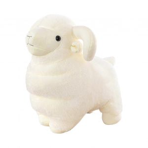 Jouet en peluche de chèvre de simulation créative poupée animale pour enfants mignon bêlant chèvre ornements de maison oreiller-50CMBlanc - Neuf
