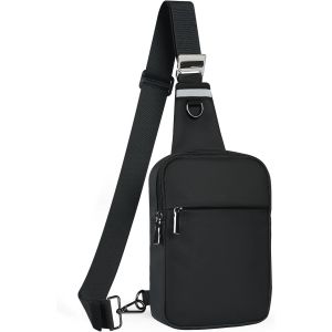 TIANYI-Sling Bag Sac à bandoulière pour homme et femme avec blocage RFID, petit sac à bandoulière, convient pour les épaules gauche et droite - Neuf