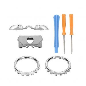 Compatible Avec Xbox One Elite Version Lb/Rb Thumbstick Accent Rings Kit (Galvanoplastie Argent)-Ym - Neuf