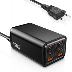 Thef-Chargeur Rapide,120w Type C,6-Port Multiple Compatible Avec Ipad Pro/Air,Iphone 15 Pro Max/14 Pro Max/14/13/12/11,Samsung Galaxy S23,Note,Xiaomi,Huawei Téléphones Portables - Neuf