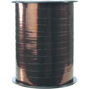 Une Bobine De Ruban Métallisé - 250mx7mm - Marron Chocolat - Ruban Décoratif Cadeau, Diy, Emballage Cadeau - Neuf