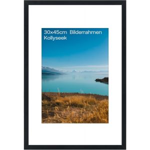 cadre photo 30x30 cm, en MDF et verre acrylique, cadre photo blanc pour accrocher et fixer, salon pour placer et accrocher, cadre décoratif blanc, blanc - Neuf