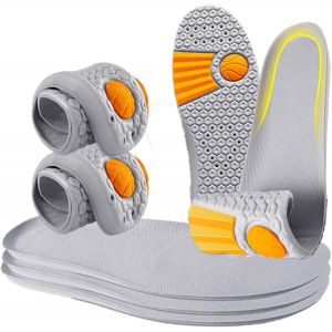 Kalanka-Semelles Chaussures Orthop&eacute;diques Confort Semelles Gel-Silicone Sport Homme Femme Semelle Memoire De Forme Superbes Absorption Semelle Fasciite Plantaire Respirante Anti Odeur - Neuf