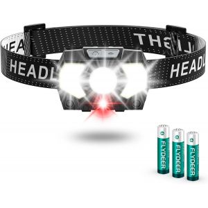 Lampe Frontale Led(2 Pi&egrave;ces/1 Pi&egrave;ce),High Lumens Torche Frontale Puissante,Piles Comprennent,Multiples Modes D'&eacute;clairage,Ipx5 &Eacute;tanche Pour Camping,Jogging,P&ecirc;che - Neuf