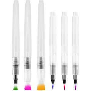 Chenquansarl-6 Pi&egrave;ces Pinceau Aquarelle Pinceaux Pour R&eacute;servoir D'eau Pinceau A Reservoir D'eau Avec 6 Pinceaux De Tailles Diff&eacute;rentes Pour Peinture Aquarelle - Neuf