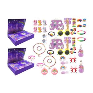 Calendrier de l'Avent pour filles avec 32 surprises : bijoux, accessoires pour cheveux et bien plus encore - Neuf